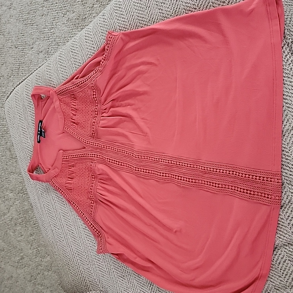 Coral/orange halter neck tank